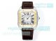 Swiss Copy Cartier Santos 100th Anniversary Watch 35.6mm Gold Bezel Leather Bracelet (2)_th.jpg